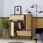 Ντουλάπι Canopo sapphire oak μαύρο χρώμα 100x40x117cm ed3884 - Image 5