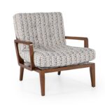 Πολυθρόνα Design 76x79x87cm ξύλο και ύφασμα ed3885