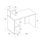 Γραφείο Stabile Patara χρώμα 120x60x107 6cm μελαμίνη ed3890 - Image 2