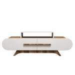 Έπιπλο τηλεόρασης Rose καρυδί λευκό 145x36 8x49 8cm ed389 - Image 2