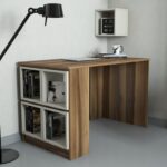 Γραφείο Londra καρυδί κρεμ μελαμίνη 120x65x75cm ed3907