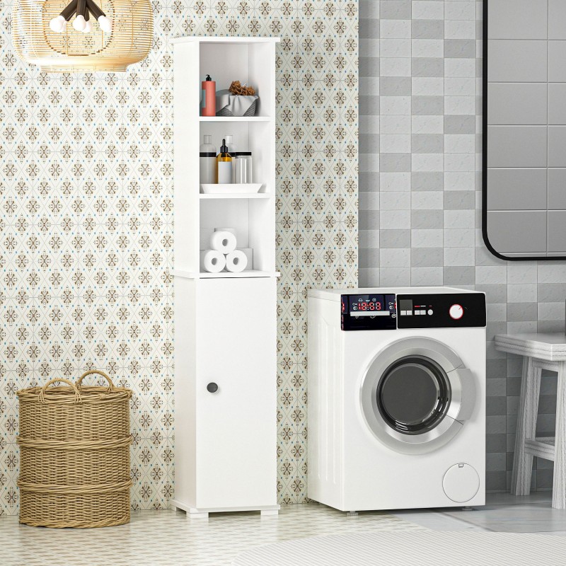 3910_0-800x800 Ντουλάπι μπάνιου Niles άσπρη μελαμίνη 33 2x35x188 3cm ed3910 - Image 1