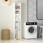 Ντουλάπι μπάνιου Niles άσπρη μελαμίνη 33 2x35x188 3cm ed3910 - Image 4