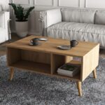 Τραπεζάκι σαλονιού Esordio 90x41 6x54cm μελαμίνη oak ed3920