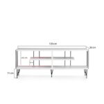 Έπιπλο τηλεόρασης Lecce λευκό 120x30x44 5cm ed3923 - Image 2