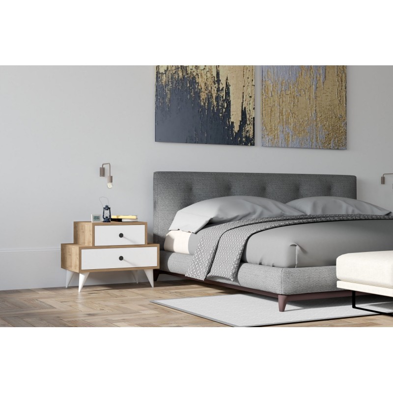 3927_0-800x800 Κομοδίνο Mike 63x50x44cm μελαμίνη λευκή ed3927 - Image 1