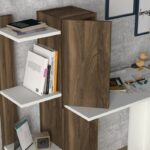 Γραφείο Piemonte λευκό καρυδί μελαμίνη 90x45x72cm ed392 - Image 5