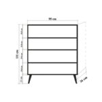 Ντουλάπι Article άσπρο μελαμίνη 95x36x111εκ ed3931 - Image 2