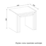 Set τραπεζάκια σαλονιού Arsenal 32 5x35cm μελαμίνη ed3942 - Image 2