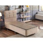 Μονό κρεβάτι Polo Light Brown χρώμα 90 x 190 ed3946