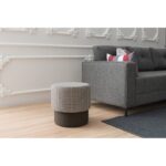 Σκαμπό Felix Houndstooth άσπρο μαύρο 40x40x42εκ ed3960