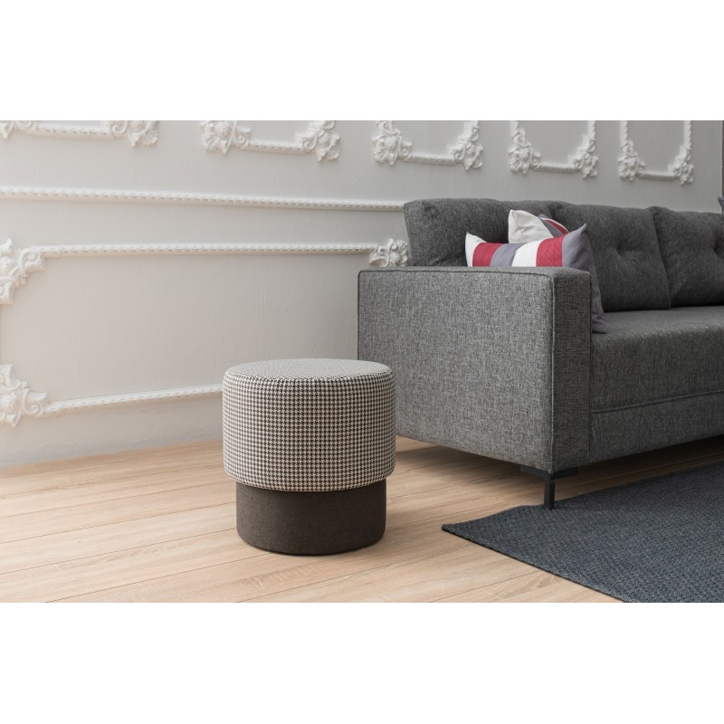 3960_0-800x800 Σκαμπό Felix Houndstooth άσπρο μαύρο 40x40x42εκ ed3960 - Image 1