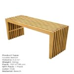 Σκαμπό Gudas δρυς οξιά 150x36x45εκ ed3965 - Image 5