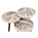 Βοηθητικά τραπεζάκια Bella λευκό χρώμα μελαμίνη 39x48xH39cm ed3975 - Image 4