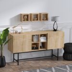 Μπουφέ Leya 150x45x40cm μελαμίνη μέταλλο ed3988 - Image 4