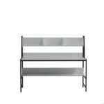 Γραφείο Symphony άσπρο μέταλλο μελαμίνη 140x60x122cm ed3990 - Image 4