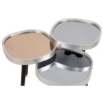 Σετ τραπεζιών σαλονιού Bella ασημί μαύρο χρώμα 42x40 5x58 5cm ed4001 - Image 4