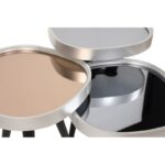 Σετ τραπεζιών σαλονιού Bella ασημί μαύρο χρώμα 42x40 5x58 5cm ed4001 - Image 3