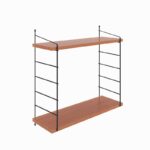 Ράφι τοίχου Armoni καρυδί μελαμίνη 72x58x20cm ed4004 - Image 3