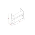 Ράφι τοίχου Armoni καρυδί μελαμίνη 72x58x20cm ed4004 - Image 2