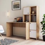 Γραφείο Vorrei plus oak λευκό χρώμα μελαμίνη 156 8x51 5x146 8cm ed4010