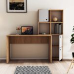 Γραφείο Vorrei plus oak λευκό χρώμα μελαμίνη 156 8x51 5x146 8cm ed4010 - Image 5