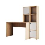 Γραφείο Vorrei plus oak λευκό χρώμα μελαμίνη 156 8x51 5x146 8cm ed4010 - Image 3