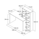 Γραφείο Vorrei plus oak λευκό χρώμα μελαμίνη 156 8x51 5x146 8cm ed4010 - Image 2