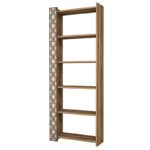 Βιβλιοθήκη City  καρυδί κρεμ 64 6x24 2x170cm ed4013 - Image 3