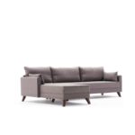 Γωνιακός καναπές Bella Left καφέ χρώμα 275x81x85cm ed4023 - Image 4