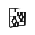 Βιβλιοθήκη Tamara μαύρο μελαμίνη 134x22x134εκ ed4030 - Image 2