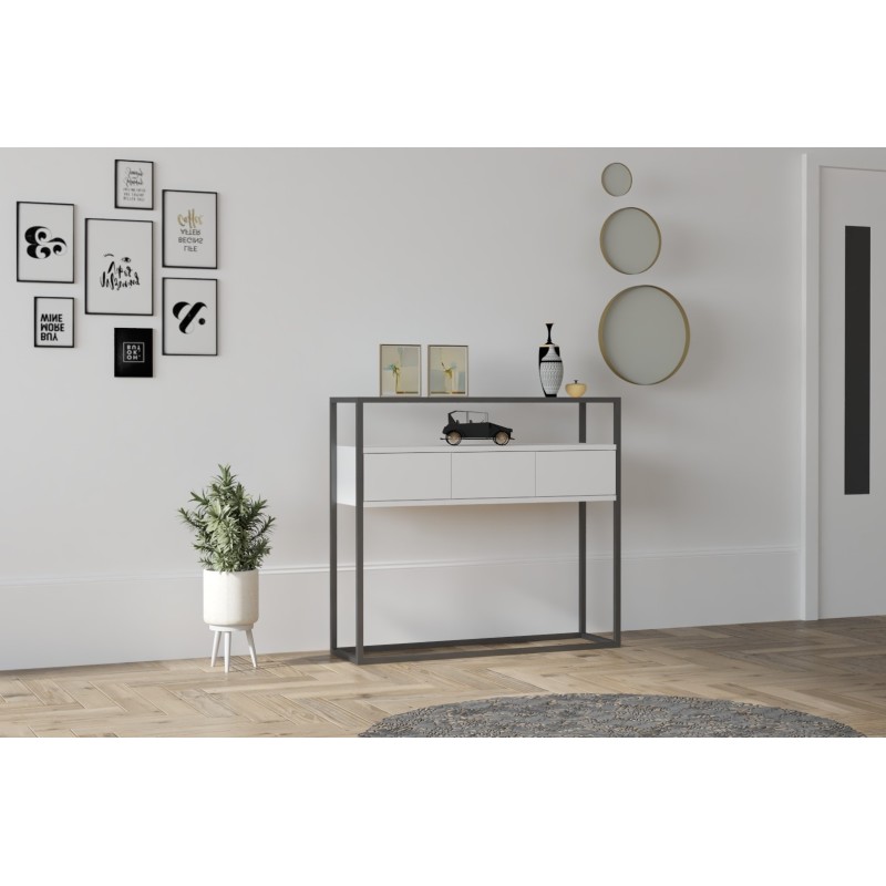 4033_0-800x800 Κονσόλα Garda λευκό χρώμα 90x34x70cm μελαμίνη ed4033 - Image 1
