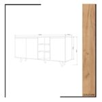 Μπουφέ Diri 140x40x86cm μελαμίνη ed403 - Image 2