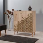 Έπιπλο εισόδου παπουτσοθήκη Mente 95x36x111cm μελαμίνη ed4042