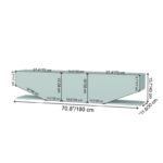 Έπιπλο tv Perla λευκή μελαμίνη 180x30x45cm ed4044 - Image 2