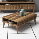 Τραπέζι σαλονιού Line καρυδί μελαμίνη 90x60x34 6εκ ed4058