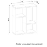 Βοηθητικό τραπέζι Lupus άσπρη μελαμίνη 51 4x63 6x22cm ed4077 - Image 2