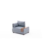 Πολυθρόνα Fly Left μπλε χρώμα 100x80x75cm ed4079 - Image 4