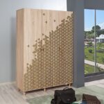 Ντουλάπα ρούχων Mode τρίφυλλη 135x52x192cm μελαμίνη oak ed4083
