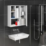 Ντουλάπι μπάνιου Secret λευκό χρώμα μελαμίνη 60x22x63 6cm ed4089 - Image 5