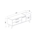 Έπιπλο τηλεόρασης Otto Sapphire Oak 120x35x46 4cm ed4090 - Image 2