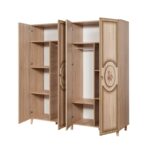 Ντουλάπα ρούχων Trio 180x52x192cm μελαμίνη oak ed4098 - Image 4