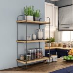 Ραφιέρα Pulalis atlantic pine μελαμίνη μεταλλικό πλαίσιο 40x20x66εκ ed410 - Image 5