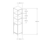 Ντουλάπι μπάνιου Derin sapphire ανθρακί μελαμίνη 161 8x34x38εκ ed4112 - Image 2