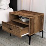 Κομοδίνο Lisbona καρυδί χρώμα 56x40x50 8cm ed4125 - Image 4