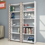 Βιβλιοθήκη City 2 λευκή 124 6x24 2x170cm ed4129