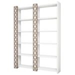 Βιβλιοθήκη City 2 λευκή 124 6x24 2x170cm ed4129 - Image 3