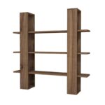 Βιβλιοθήκη Ada καρυδί μελαμίνη 120x23 2x30εκ ed4131 - Image 3