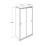 Ντουλάπα sweat άσπρο μελαμίνη 94x52x182εκ ed4136 - Image 2