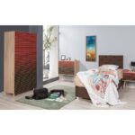 Ντουλάπα Two 90x52x192cm μελαμίνη oak ed4143